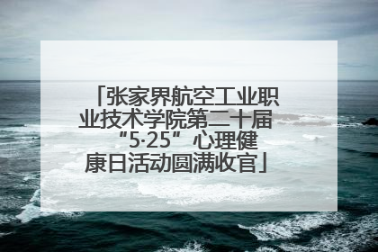 张家界航空工业职业技术学院第二十届“5·25”心理健康日活动圆满收官