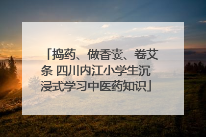 捣药、做香囊、卷艾条 四川内江小学生沉浸式学习中医药知识