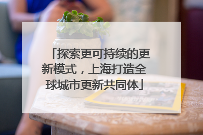 探索更可持续的更新模式，上海打造全球城市更新共同体