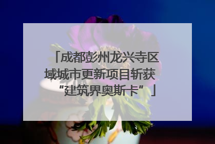 成都彭州龙兴寺区域城市更新项目斩获“建筑界奥斯卡”