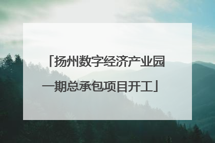 扬州数字经济产业园一期总承包项目开工