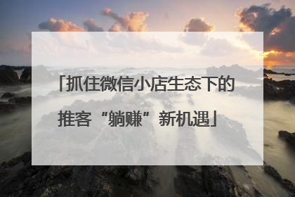 抓住微信小店生态下的推客“躺赚”新机遇