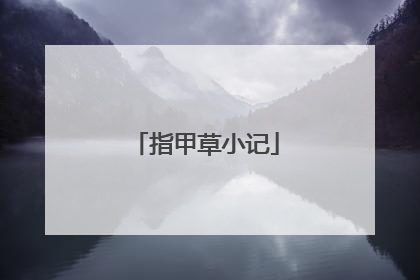 指甲草小记