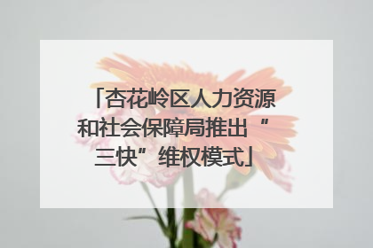杏花岭区人力资源和社会保障局推出“三快”维权模式