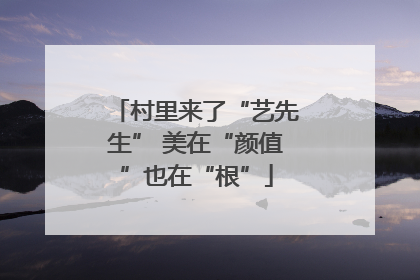 村里来了“艺先生” 美在“颜值”也在“根”