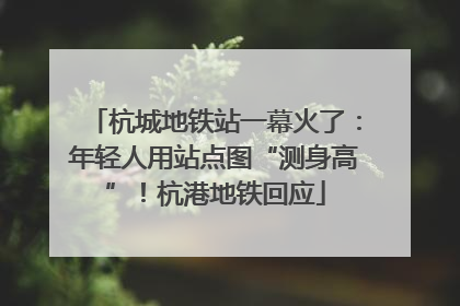 杭城地铁站一幕火了：年轻人用站点图“测身高”！杭港地铁回应