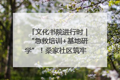 文化书院进行时｜“急救培训+基地研学”！桑家社区筑牢居民健康防线