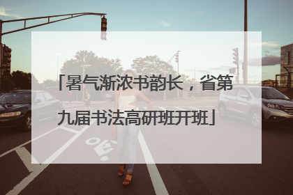 暑气渐浓书韵长，省第九届书法高研班开班