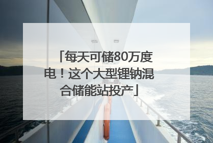 每天可储80万度电！这个大型锂钠混合储能站投产