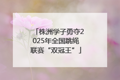 株洲学子勇夺2025年全国跳绳联赛“双冠王”