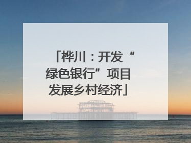 桦川：开发“绿色银行”项目发展乡村经济