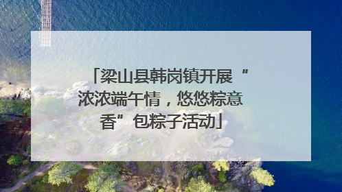 梁山县韩岗镇开展“浓浓端午情，悠悠粽意香”包粽子活动