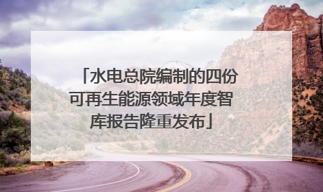 水电总院编制的四份可再生能源领域年度智库报告隆重发布