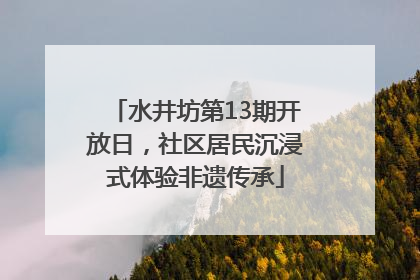 水井坊第13期开放日，社区居民沉浸式体验非遗传承