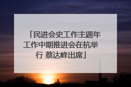 民进会史工作主题年工作中期推进会在杭举行 蔡达峰出席