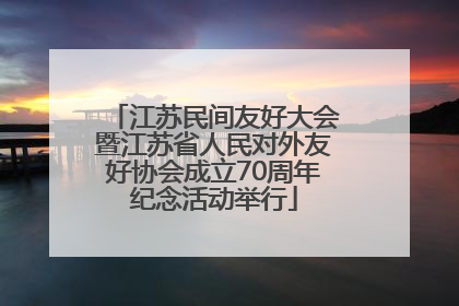 江苏民间友好大会暨江苏省人民对外友好协会成立70周年纪念活动举行