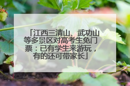 江西三清山、武功山等多景区对高考生免门票：已有学生来游玩，有的还可带家长