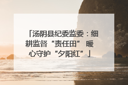 汤阴县纪委监委：细耕监督“责任田” 暖心守护“夕阳红”