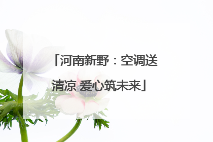 河南新野：空调送清凉 爱心筑未来