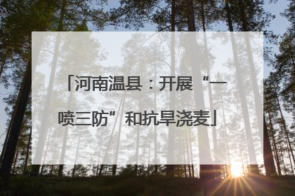 河南温县：开展“一喷三防”和抗旱浇麦