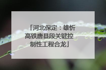 河北保定：雄忻高铁唐县段关键控制性工程合龙
