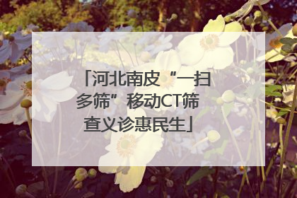 河北南皮“一扫多筛”移动CT筛查义诊惠民生