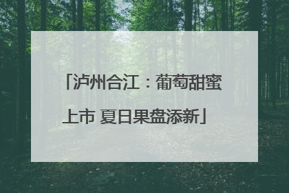泸州合江：葡萄甜蜜上市 夏日果盘添新