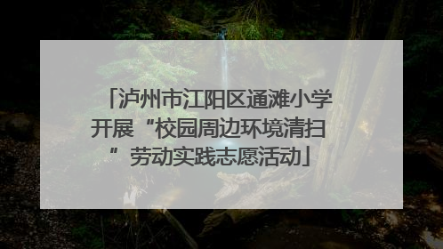 泸州市江阳区通滩小学开展“校园周边环境清扫”劳动实践志愿活动