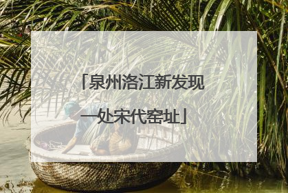 泉州洛江新发现一处宋代窑址