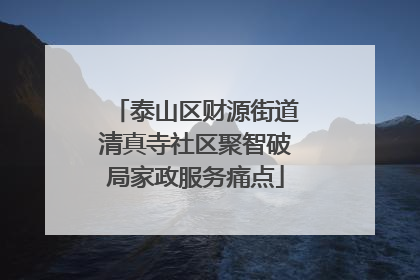 泰山区财源街道清真寺社区聚智破局家政服务痛点