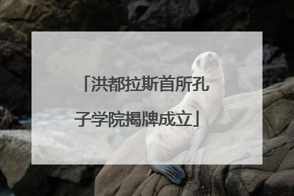 洪都拉斯首所孔子学院揭牌成立