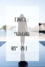 海口:“琼山福稻”香