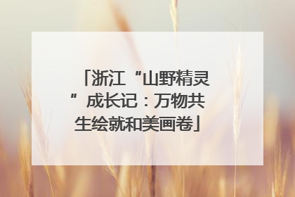 浙江“山野精灵”成长记：万物共生绘就和美画卷