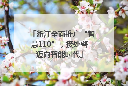 浙江全面推广“智慧110”，接处警迈向智能时代