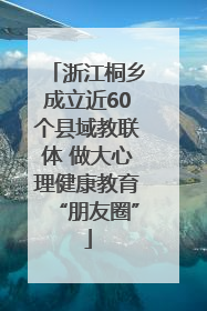 浙江桐乡成立近60个县域教联体 做大心理健康教育“朋友圈”