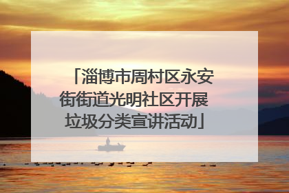淄博市周村区永安街街道光明社区开展垃圾分类宣讲活动