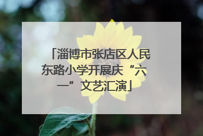 淄博市张店区人民东路小学开展庆“六一”文艺汇演