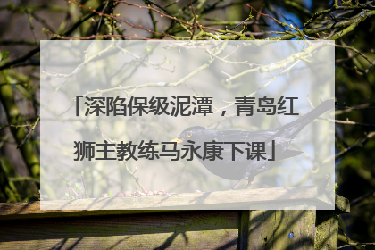 深陷保级泥潭，青岛红狮主教练马永康下课