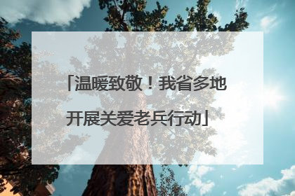 温暖致敬！我省多地开展关爱老兵行动