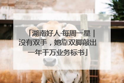 湖南好人·每周一星｜没有双手，她靠双脚敲出一年千万业务标书