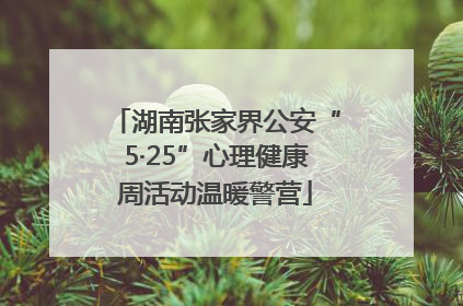 湖南张家界公安“5·25”心理健康周活动温暖警营