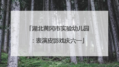 湖北黄冈市实验幼儿园：表演皮影戏庆六一