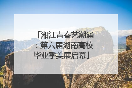 湘江青春艺潮涌：第六届湖南高校毕业季美展启幕