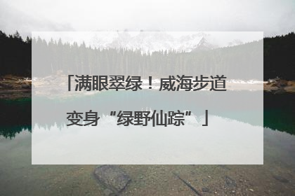 满眼翠绿！威海步道变身“绿野仙踪”