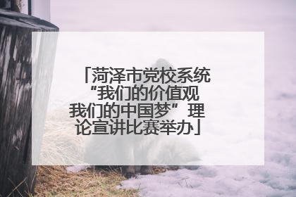 菏泽市党校系统“我们的价值观 我们的中国梦”理论宣讲比赛举办