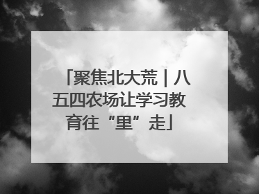 聚焦北大荒｜八五四农场让学习教育往“里”走