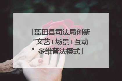 蓝田县司法局创新“文艺+场景+互动”多维普法模式