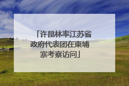 许昆林率江苏省政府代表团在柬埔寨考察访问