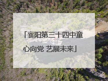 襄阳第三十四中童心向党 艺展未来