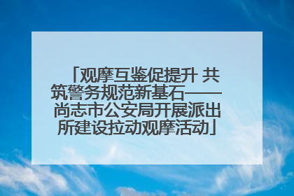 观摩互鉴促提升 共筑警务规范新基石——尚志市公安局开展派出所建设拉动观摩活动